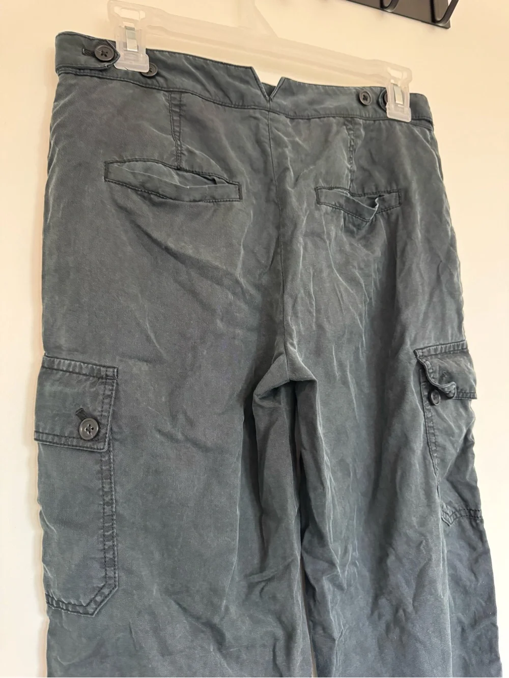 Banana Republic Black Grey Cargo Pants Size 0 Gorpcore Streetwear Utility Work